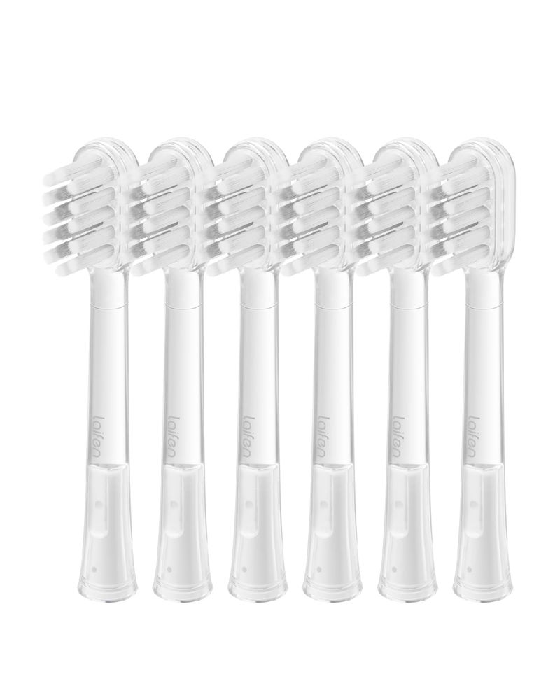 Laifen Cushioned Toothbrush Heads 6 Pack New 2025 Version Replacement Heads Compatible with WaveWave Special Electric Toothbrush Gum Care